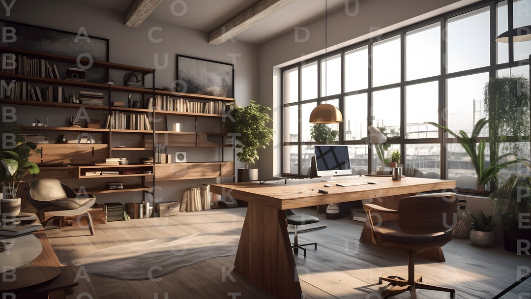 Zoom Virtual Backgrounds Map Room Backdrop Office