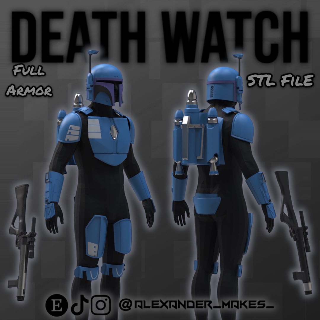 Death Watch Rifle The Mandalorian Death Watch Armor Axe Woves Death Watch Jet Pack Death ...