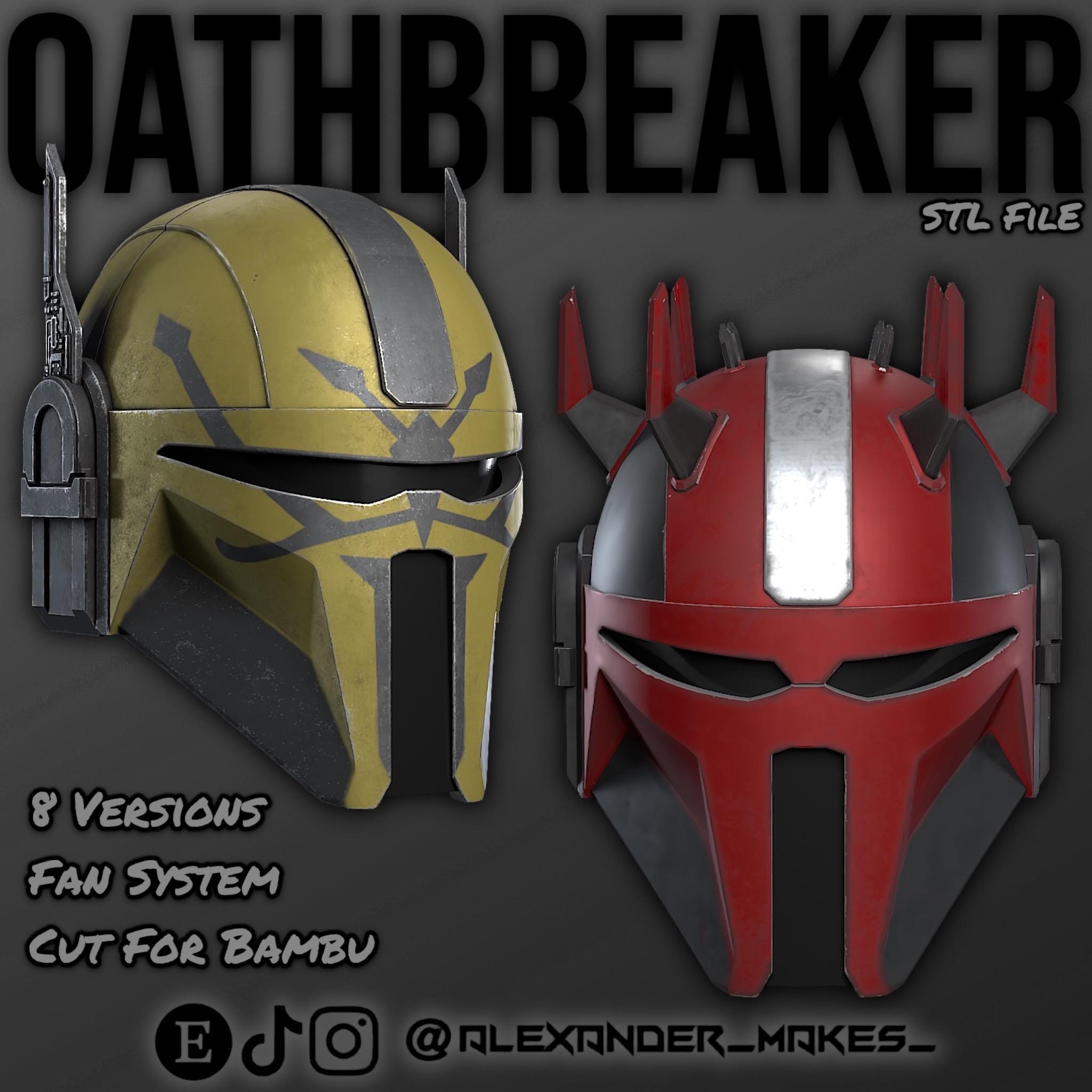The Oathbreaker | Mandalorian Helmet | The Oathbreaker Mandalorian Helmet | Custom Mandalorian Helmet | 3D Print File