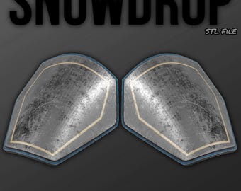 Schneeglöckchen | Weibliche Mando-Rüstung | Weibliche mandalorian Schulter Rüstung | The Mandalorian - 3D Druck Datei