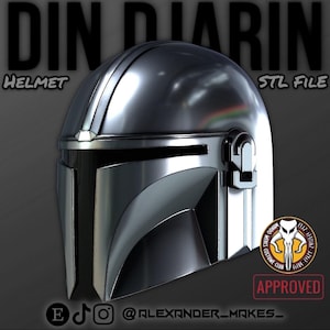 The  Mandalorian -  Din Djarin Helmet | MMC Cannon Approved | Mando STL 3D FILE | Mandalorian Files | Mandalorian Helemet | Beskar Helmet