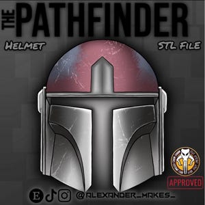 De verkenner |  MMC-GOEDGEKEURDE HELM | Custom Mandalorian - 3D-afdrukbestand | Stijl