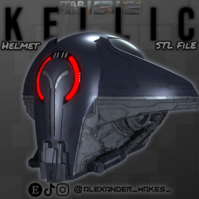 Casco Kellic: Star Wars 1313 Bounty Hunter Concept - File di stampa 3D immagine 3
