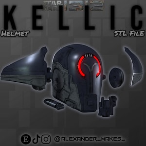 Casco Kellic: Star Wars 1313 Bounty Hunter Concept - File di stampa 3D immagine 4