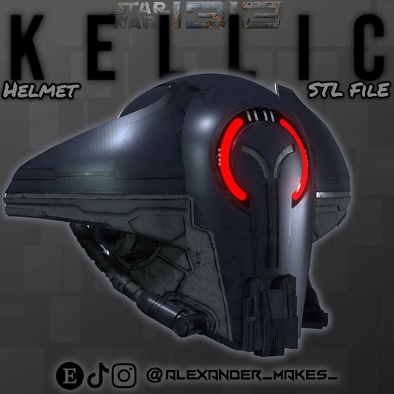 Kellic Helmet: Star Wars 1313 Bounty Hunter Concept - 3D Print File