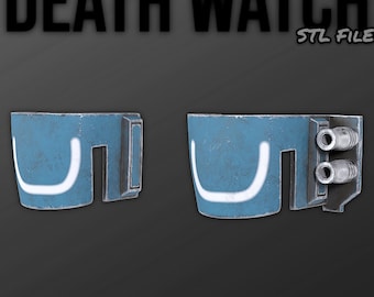 Death Watch Mandalorian Armor Knees STL File - Axe Woves V2 (PDF)