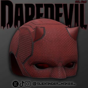 Daredevil Cowl Mask: Born Again 3D Print File (STL)