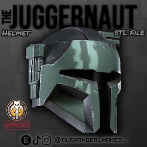 Casco Mandaloriano Pesado / Juggernaut / CASCO APROBADO POR MMC / Casco Paz Vizsla - Archivo de Impresión 3D