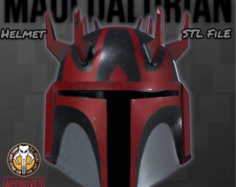 Mauldalorian Helmet 3D Print File: Super Commando, Ahsoka (STL File)
