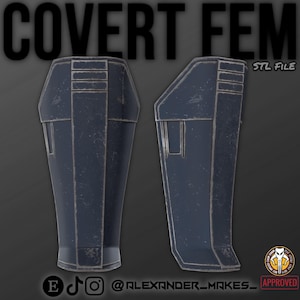 Mandalorian Covert Fem | Covert Female Shin Armor | Koska Reeves | Nite Owl | Female Mando Shin Armor |  3D Print File