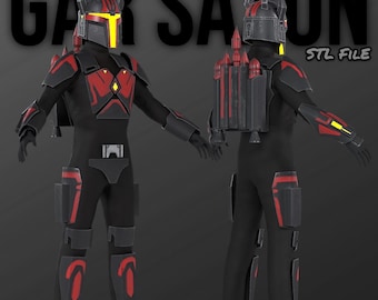 Gar Saxon Wearable Armor Kit | Clone Wars Mandalorian STL File