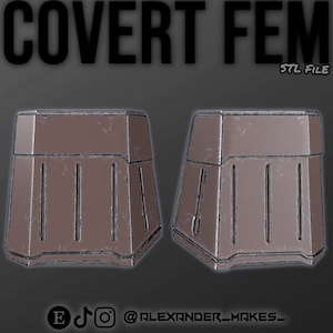 Mandalorian Covert Fem | Covert Female Hand Armor | Koska Reeves | Nite Owl | Female Mando Hand Armor | Bo Katan 3D Print File