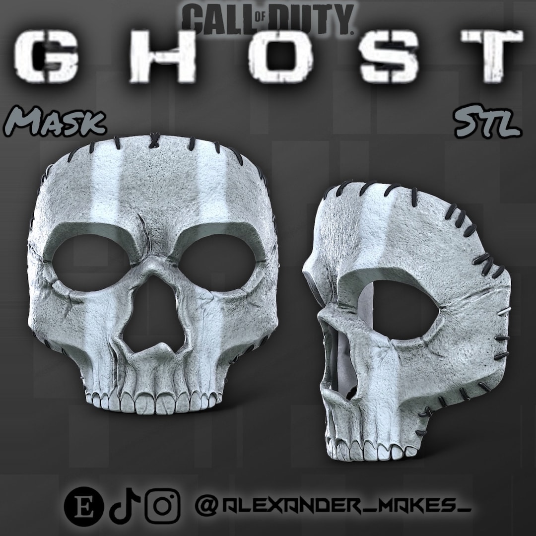 Ghost Mask | Call of Duty | 3D File | Ghost COD STL (not a Physical ...