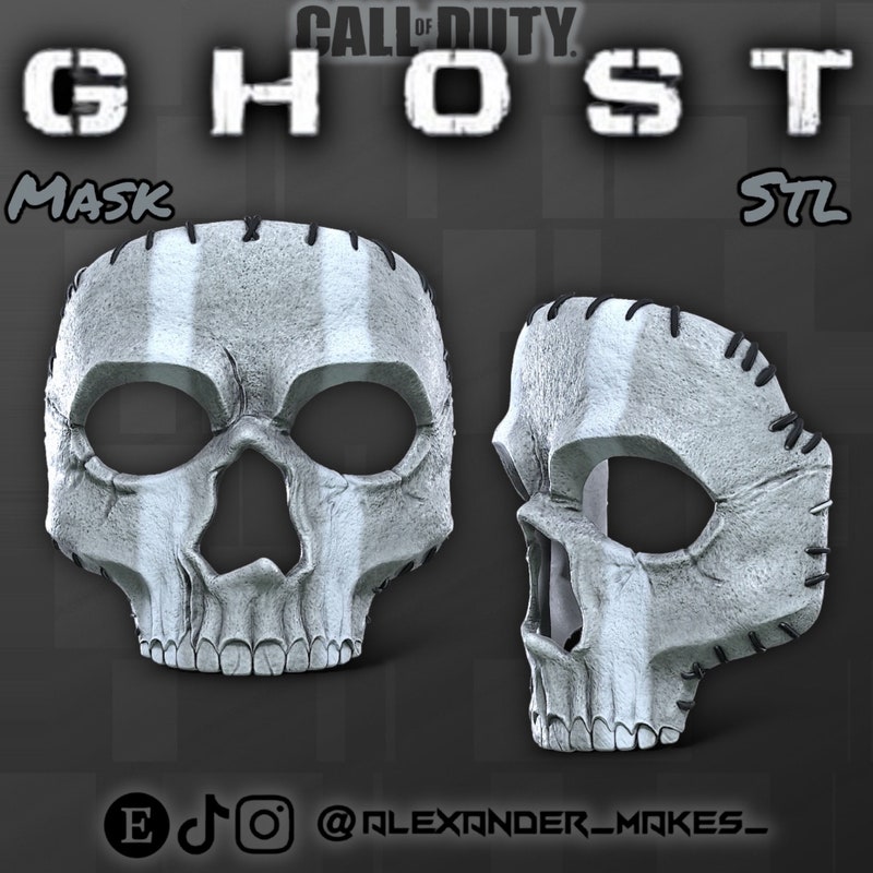 Cod Ghost Mask - Etsy
