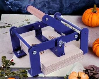 A5 Blue lino press, linocut machine, lino printing press, linocut hand press, interesting, different gift, hobby product,metal,press machine