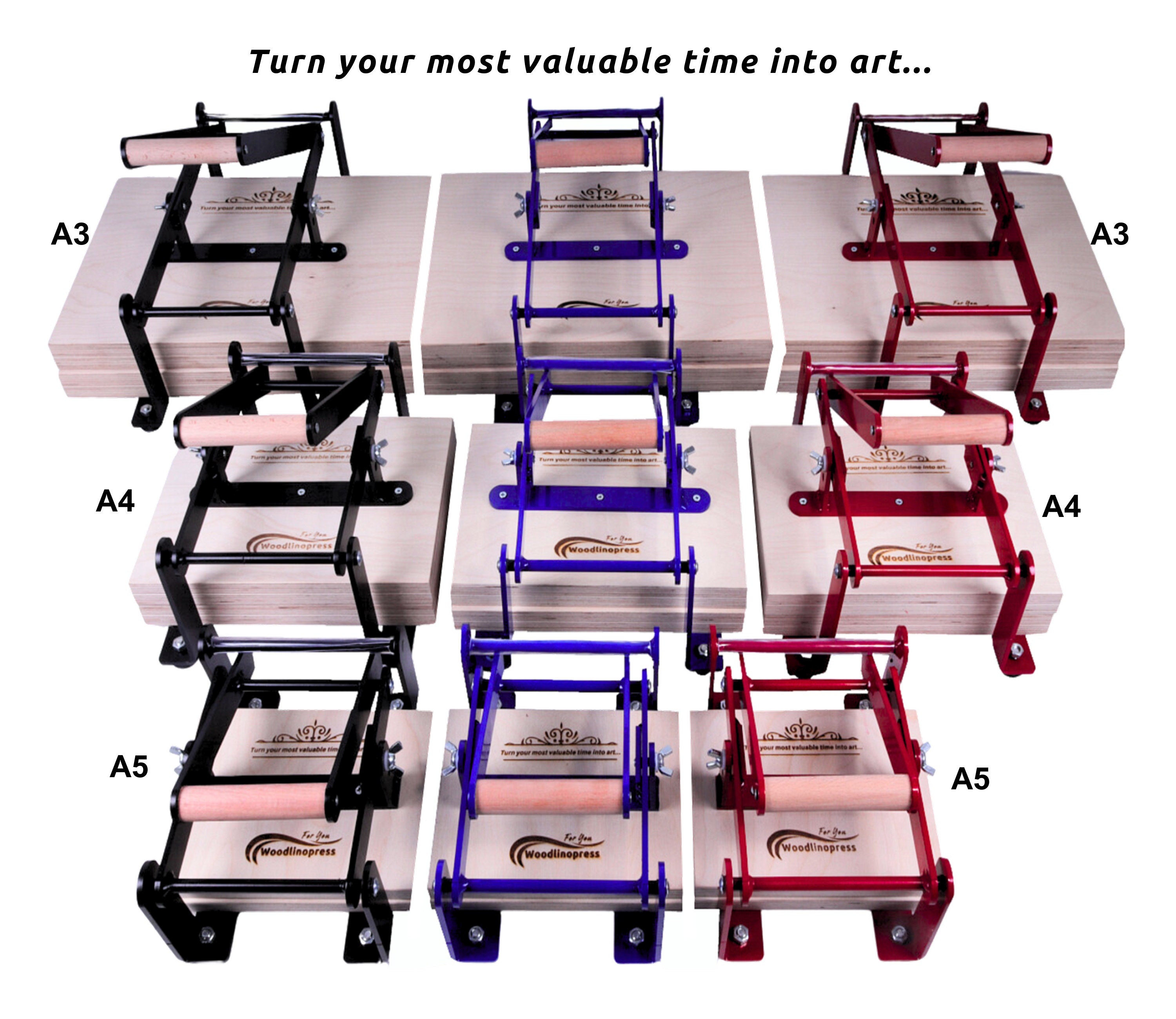  WoodLinoPress Hand Lino Block Printing Press, Linoleum