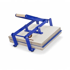 linoleografia, incisione, stampa a rilievo, stampe fatte a mano, pressa per incisione, stampa a blocchi, pressa per linoleum personalizzata, A3 D.Blue