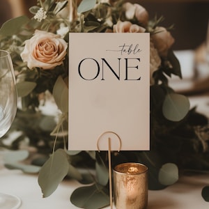Modello di numeri da tavolo per matrimonio moderno, numeri da tavolo minimi, numeri da tavolo minimi per matrimonio, numeri da tavolo stampabili, modello per matrimonio
