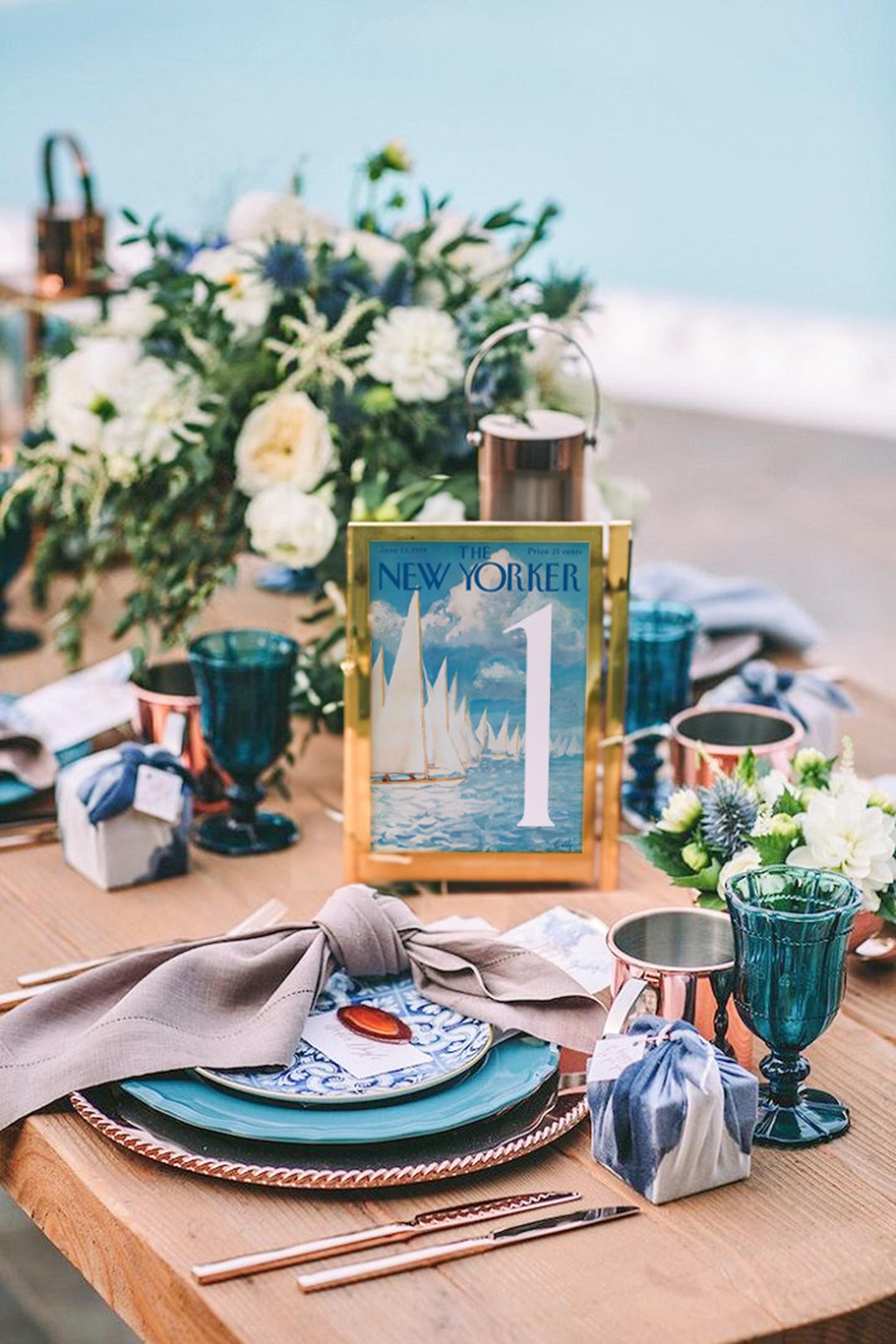 New Yorker Table Numbers, Modern New York Table Seating Numbers | Wedding Table Numbers, NYC Table Numbers | Long Island NY Table Numbers 20
