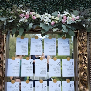 Cartes de modèle de plans de table de mariage, modèle de carte de table de mariage minimaliste moderne, panneau Trouvez votre siège, miroir pour cartes 5 x 7 4 x 6