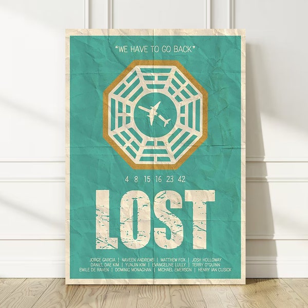 Lost TV Series Minimalist Poster Collection: Movie Buffs & Adventurers