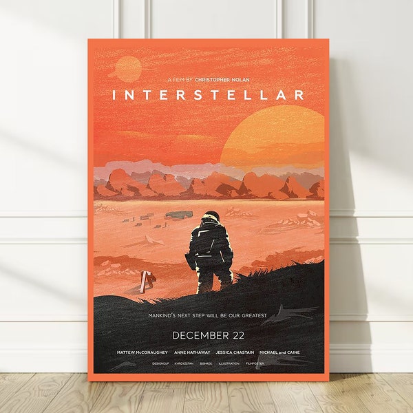 Interstellar Movie Poster - Vintage Art Print Download - Office Wall Decor - Instant Digital Download