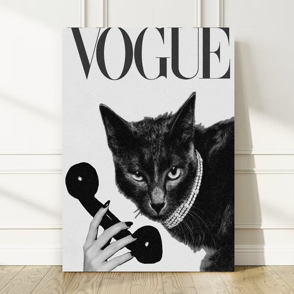 Chic Vogue: Retro Magazine Collage Prints & Vintage Posters for Stylish Walls