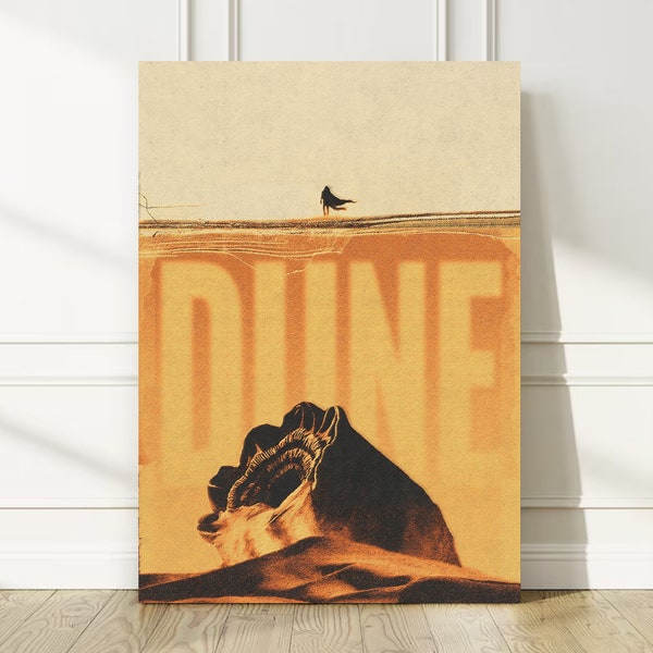 Majesty of the Desert: Dune Art Deco Movie Poster - Sandworm & Atreides - Special Atmospheric Artwork - Digital Download