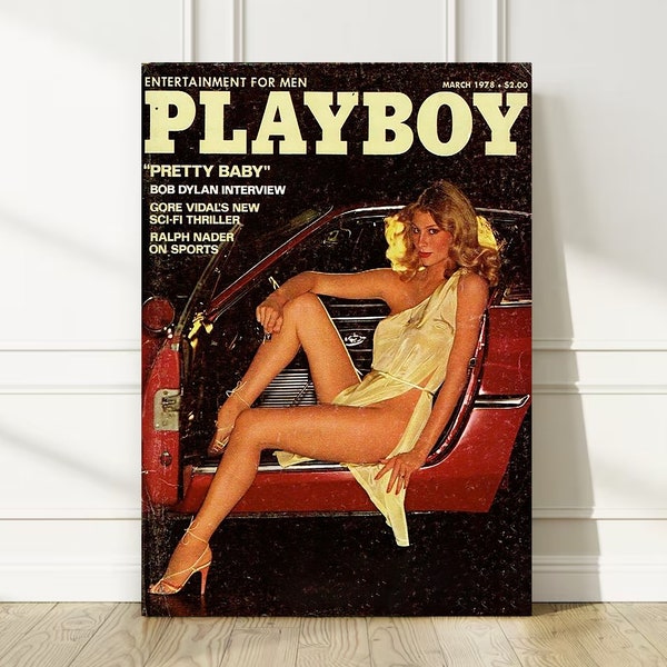 Vintage Playboy Magazine Collage Poster - Retro Comics & Fashion Art Prints