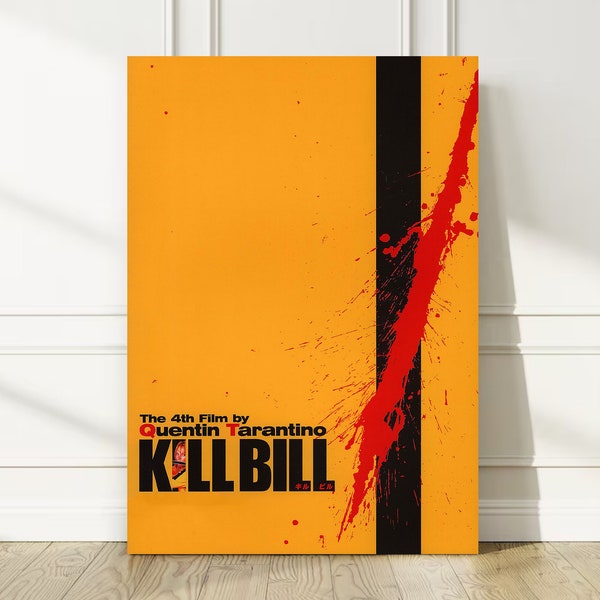 Kill Bill Art Deco Poster: Quentin Tarantino & Uma Thurman - Custom Action Figure - Cult Movie Decor