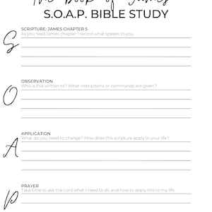 Printable James Bible Study - Etsy