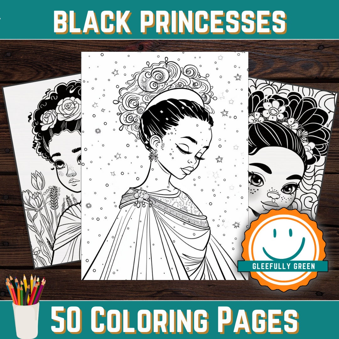 50 Pretty Black Princesses Coloring - Il 1080xN.6012963132 Kezq 