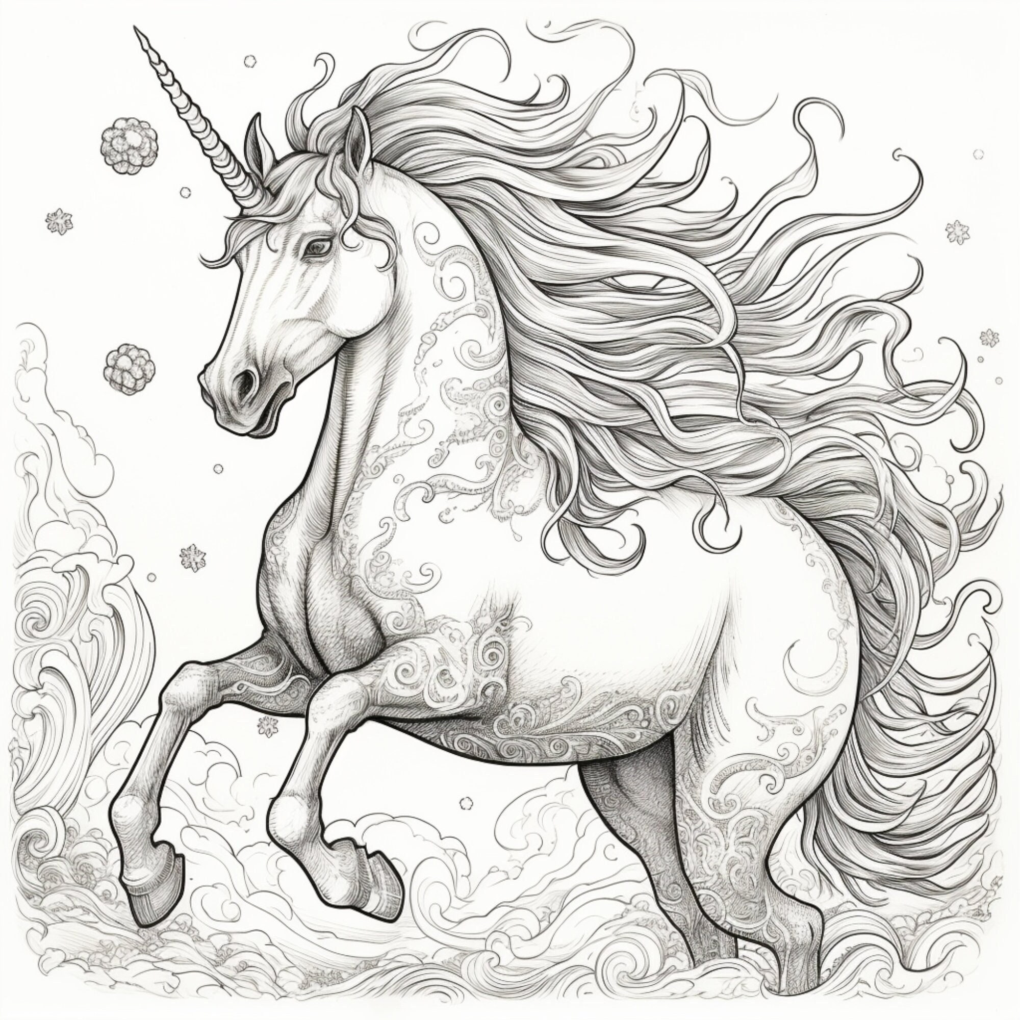 Free Printable Unicorn Coloring Pages - That Kids' Craft Site