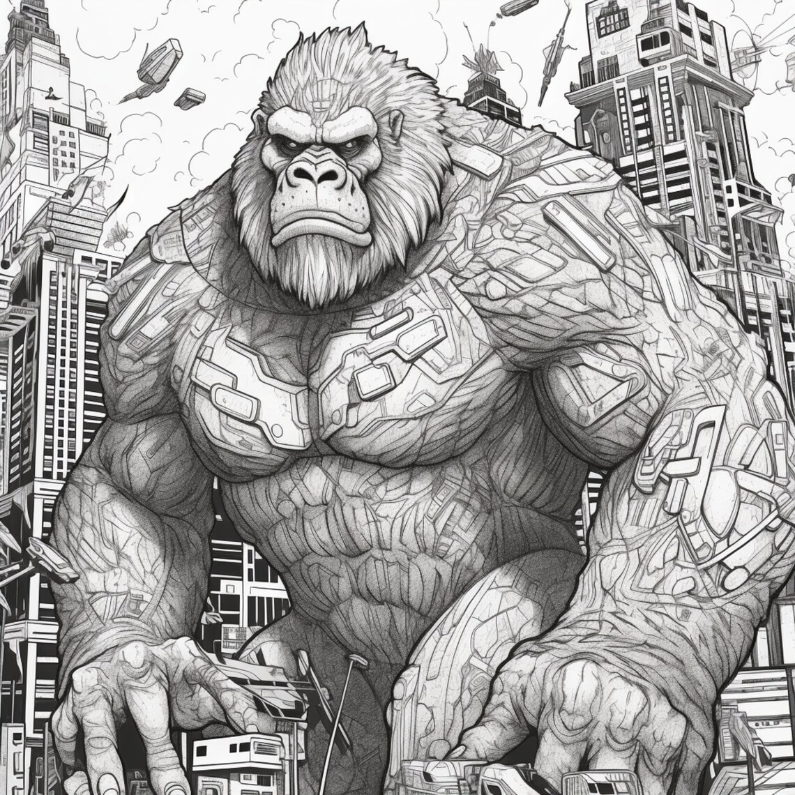 10 Printable Kaiju Coloring Pages for Kids and Adults Digital Download ...