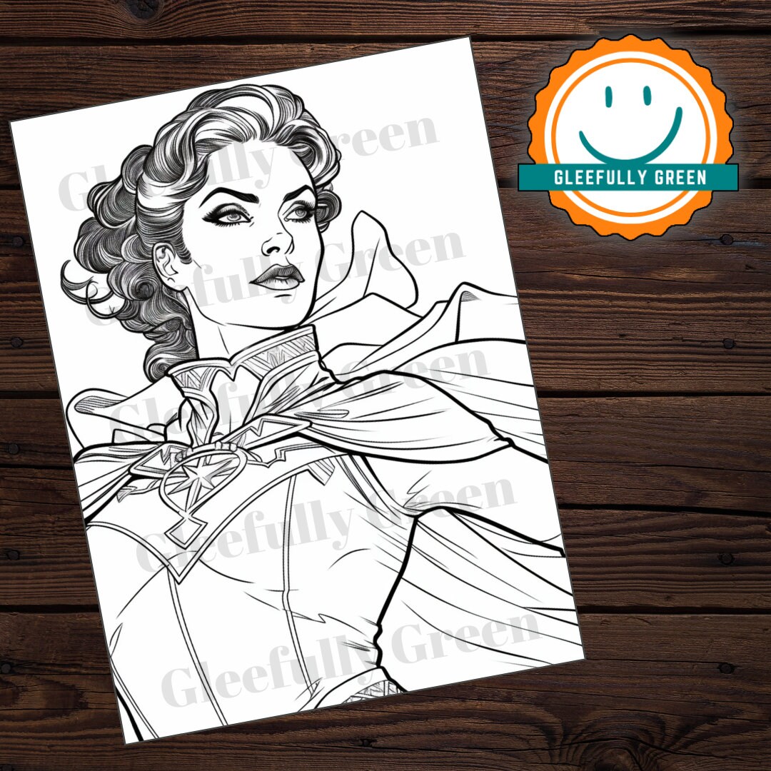 12 Awesome Superheroes Coloring Pages for Adults and Kids Digital ...