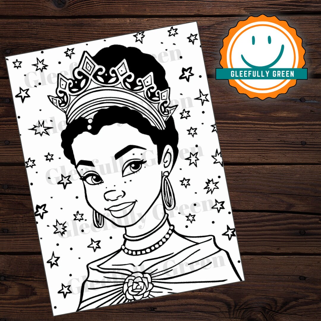 50 Printable Pretty Black Princess Coloring Pages for Kids and Adults ...