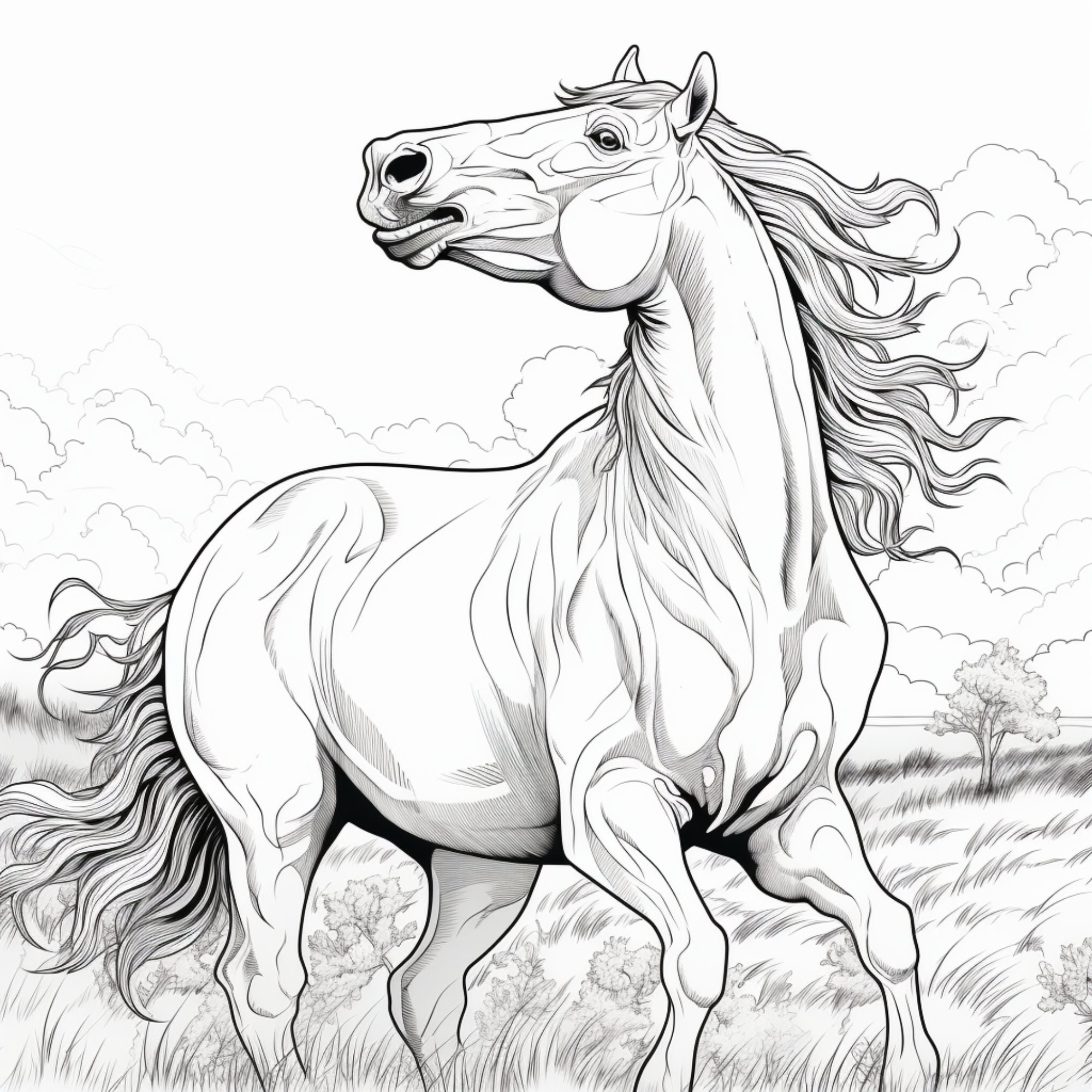 VOLS. 1,2,3&4 Bundle 80 Printable Horse Coloring Pages for Kids and