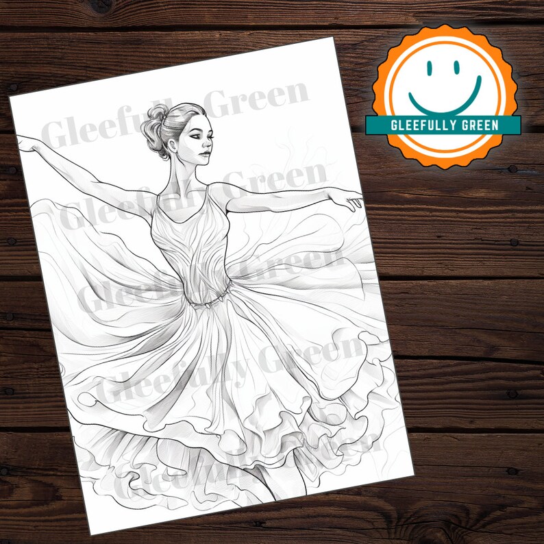 19 Graceful Ballerina Coloring Pages for Adults and Kids Digital ...