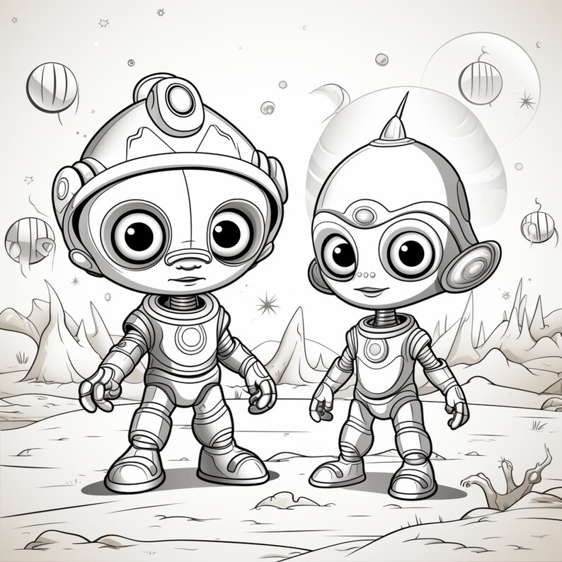 Abenteuer im All: Fantastische Ausmalbilder Aliens für Groß und Klein!