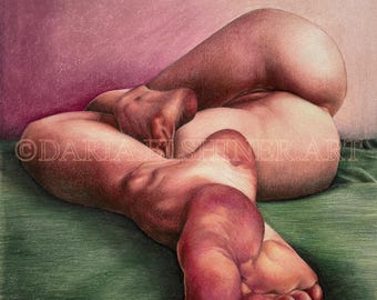 Erotic Fine Art Museum Quality Reproduction Nude Female "Magnified"