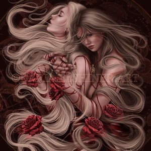 Gemini Zodiac Sign Hand Drawn Digital Artwork Museum Quality Gileé Print