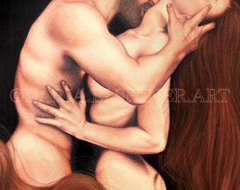 Museu de Arte de Casais Amantes Impressão de Arte de Qualidade "Obsessão"
