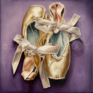 Fine Art Museum Quality Reproduction of an Oil Painting &quot;Ballet Shoes&quot;