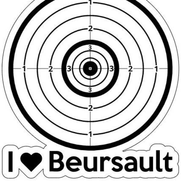 Sticker Holographique I love Beursault