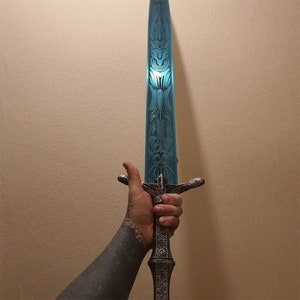 Metal Moonlight Greatsword Replica Sword geïnspireerd door Dark Souls, Full Metal Moonlight Sword van Dark Souls Cosplay Cadeaus voor hem afbeelding 2