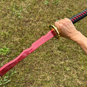 Rivers of Blood Katana, Medieval Fantasy Elden Katana Cosplay Metal Sword for Video Game, Collection Gift for him, Gift for him, Gamer Gift