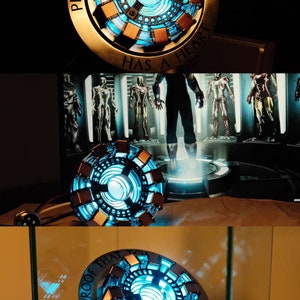 Iron Man Arc Reactor Modell Lampe Maßgeschneiderte MCU The Avengers Tony Stark MK 1 Herz 1/1 Film Prop Replik, Valentinstag Geschenk Geschenk für ihn Bild 3