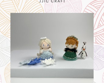 Gehaakte miniprinses-serie - Anna & Elsa (Frozen) amigurumi