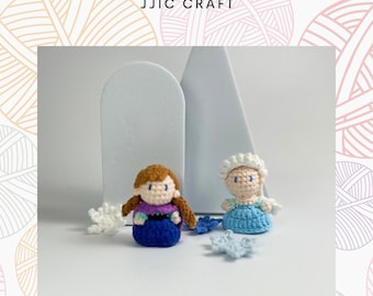 Gehaakte miniprinses-serie - Anna & Elsa (Frozen) Amigurumi v2.0