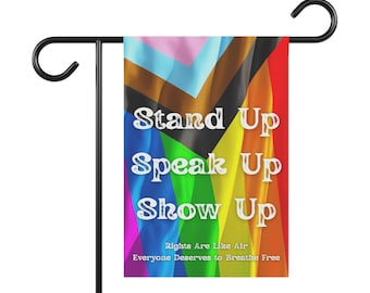 Bandera de jardín colorida para el orgullo LGBTQ+, decoración para exteriores, pancarta para el patio, concientización sobre los derechos, decoración para celebraciones.